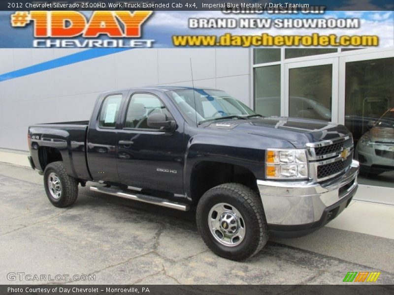 Imperial Blue Metallic / Dark Titanium 2012 Chevrolet Silverado 2500HD Work Truck Extended Cab 4x4