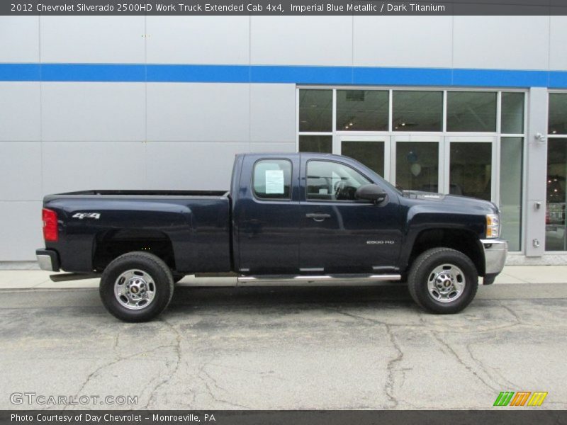 Imperial Blue Metallic / Dark Titanium 2012 Chevrolet Silverado 2500HD Work Truck Extended Cab 4x4