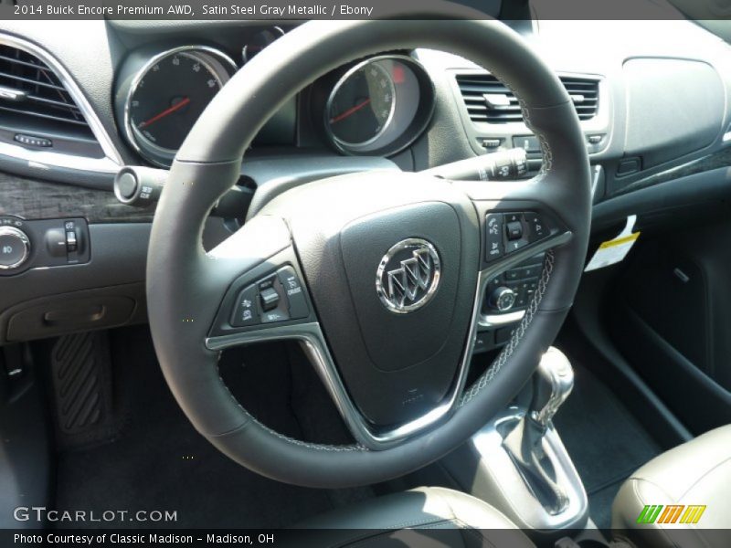 Satin Steel Gray Metallic / Ebony 2014 Buick Encore Premium AWD