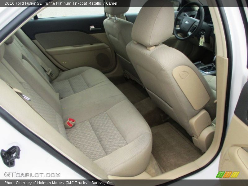 White Platinum Tri-coat Metallic / Camel 2010 Ford Fusion SE