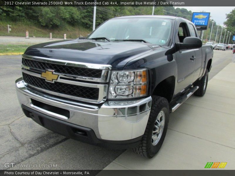 Imperial Blue Metallic / Dark Titanium 2012 Chevrolet Silverado 2500HD Work Truck Extended Cab 4x4