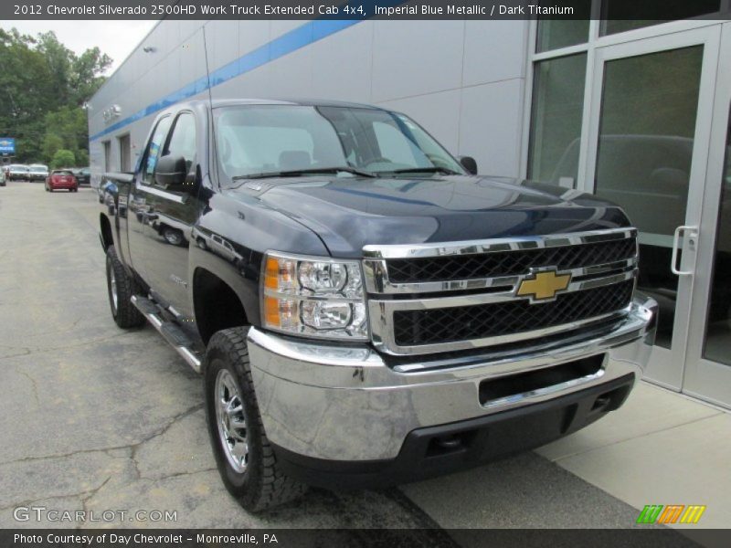 Imperial Blue Metallic / Dark Titanium 2012 Chevrolet Silverado 2500HD Work Truck Extended Cab 4x4