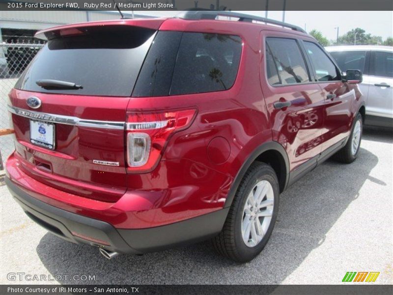 Ruby Red / Medium Light Stone 2015 Ford Explorer FWD