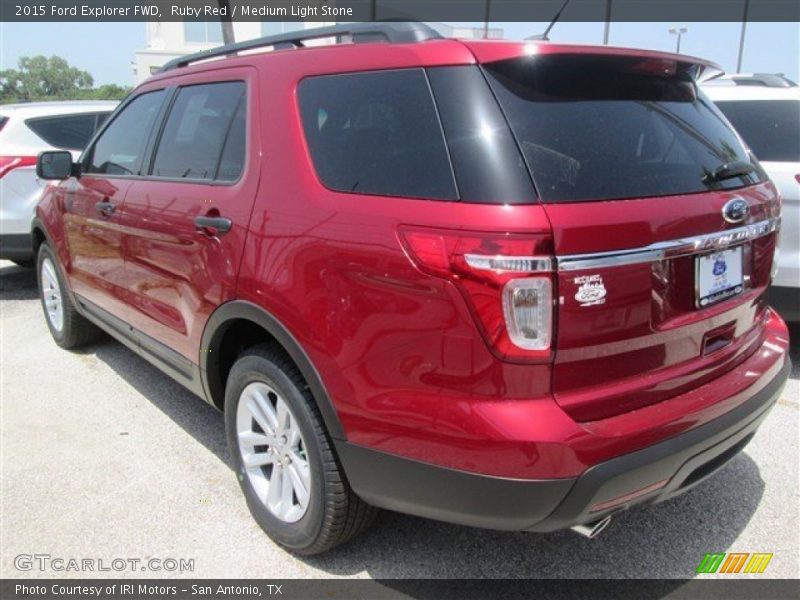 Ruby Red / Medium Light Stone 2015 Ford Explorer FWD