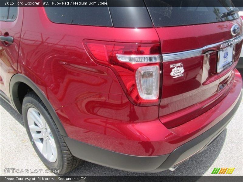 Ruby Red / Medium Light Stone 2015 Ford Explorer FWD