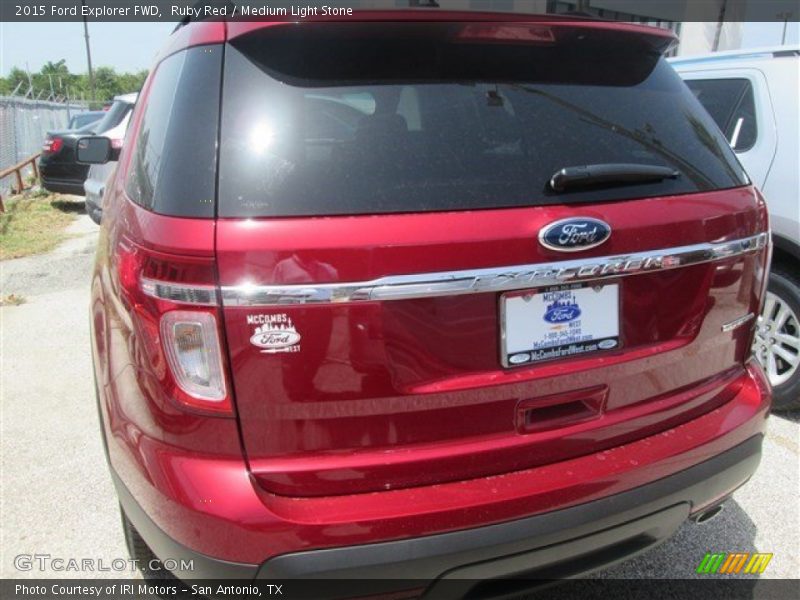 Ruby Red / Medium Light Stone 2015 Ford Explorer FWD