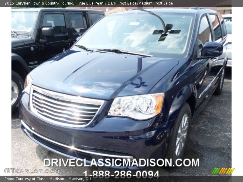 True Blue Pearl / Dark Frost Beige/Medium Frost Beige 2015 Chrysler Town & Country Touring