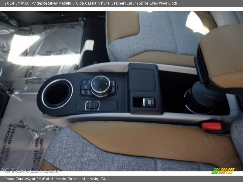 Andesite Silver Metallic / Giga Cassia Natural Leather/Carum Spice Grey Wool Cloth 2014 BMW i3
