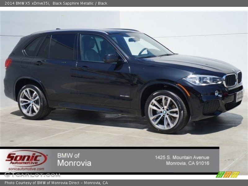 Black Sapphire Metallic / Black 2014 BMW X5 xDrive35i