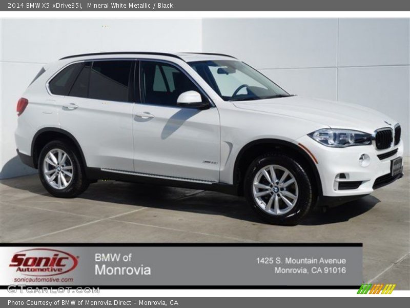Mineral White Metallic / Black 2014 BMW X5 xDrive35i