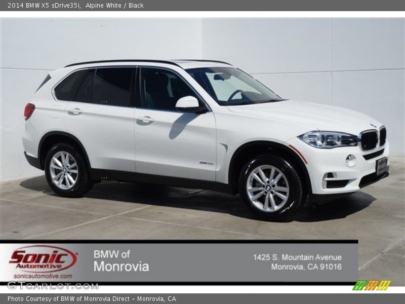 Alpine White / Black 2014 BMW X5 sDrive35i