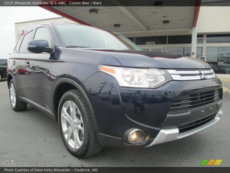 Cosmic Blue / Black 2015 Mitsubishi Outlander SE S-AWC