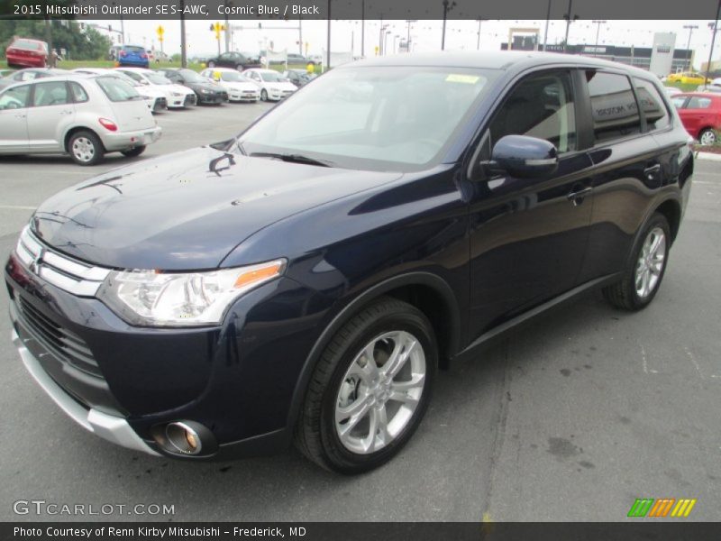 Cosmic Blue / Black 2015 Mitsubishi Outlander SE S-AWC