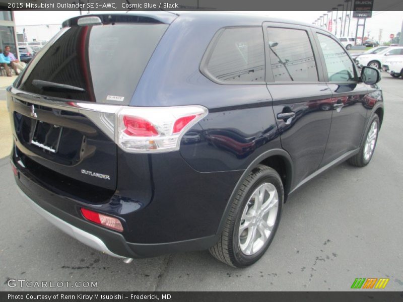 Cosmic Blue / Black 2015 Mitsubishi Outlander SE S-AWC