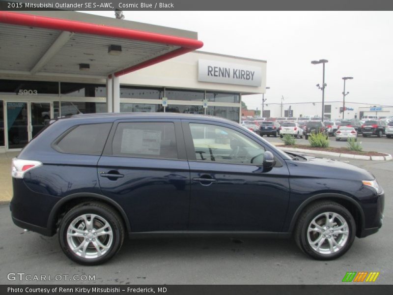 Cosmic Blue / Black 2015 Mitsubishi Outlander SE S-AWC