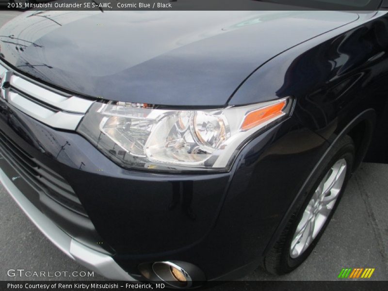 Cosmic Blue / Black 2015 Mitsubishi Outlander SE S-AWC