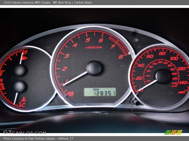WR Blue Mica / Carbon Black 2009 Subaru Impreza WRX Sedan