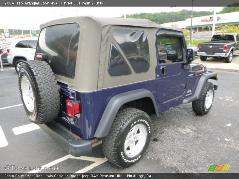 Patriot Blue Pearl / Khaki 2004 Jeep Wrangler Sport 4x4