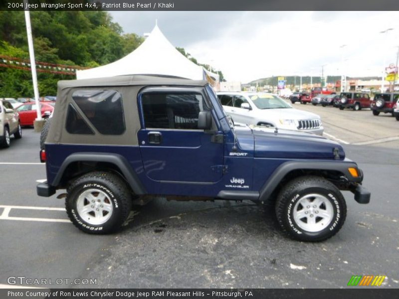 Patriot Blue Pearl / Khaki 2004 Jeep Wrangler Sport 4x4