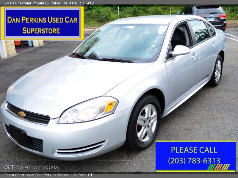 Silver Ice Metallic / Gray 2010 Chevrolet Impala LS