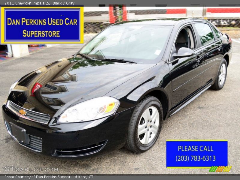 Black / Gray 2011 Chevrolet Impala LS