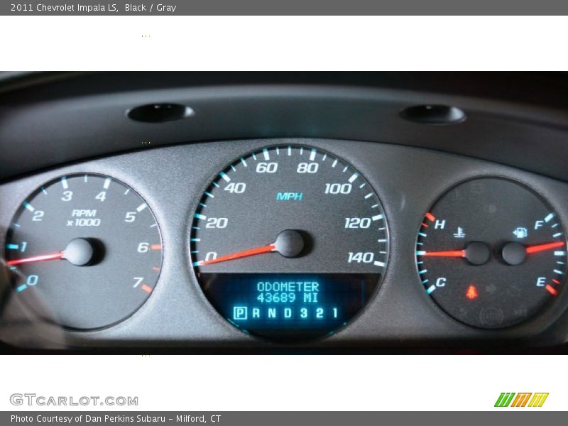 Black / Gray 2011 Chevrolet Impala LS