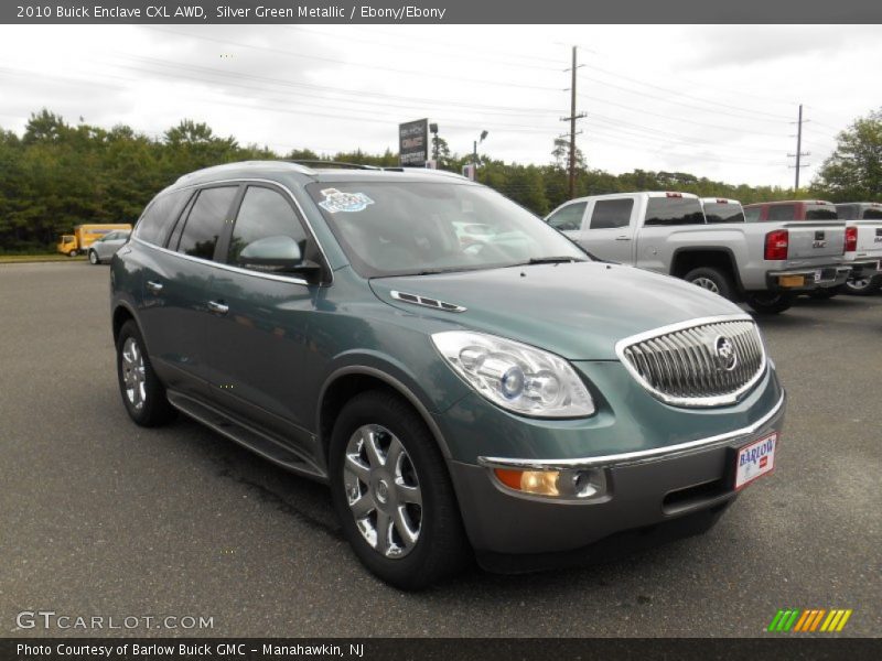 Silver Green Metallic / Ebony/Ebony 2010 Buick Enclave CXL AWD