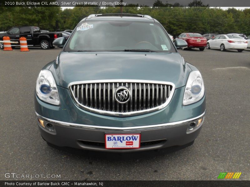 Silver Green Metallic / Ebony/Ebony 2010 Buick Enclave CXL AWD