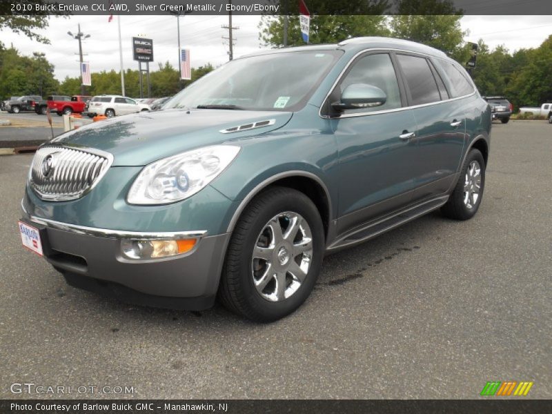 Silver Green Metallic / Ebony/Ebony 2010 Buick Enclave CXL AWD