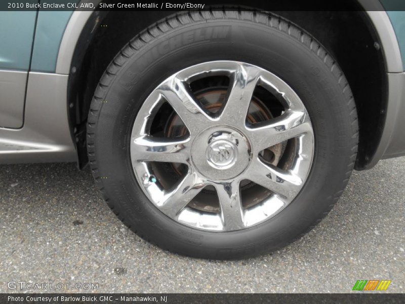 Silver Green Metallic / Ebony/Ebony 2010 Buick Enclave CXL AWD