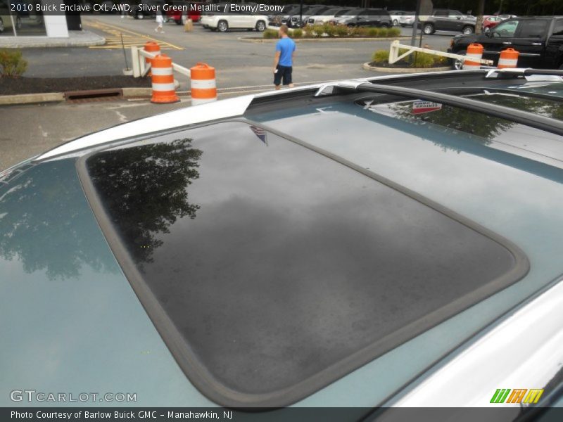 Silver Green Metallic / Ebony/Ebony 2010 Buick Enclave CXL AWD
