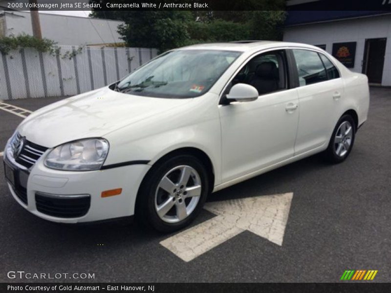 Campanella White / Anthracite Black 2008 Volkswagen Jetta SE Sedan