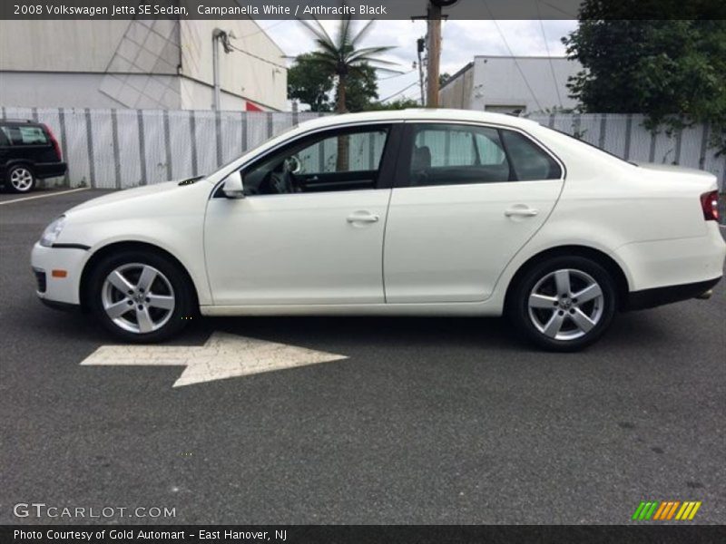 Campanella White / Anthracite Black 2008 Volkswagen Jetta SE Sedan
