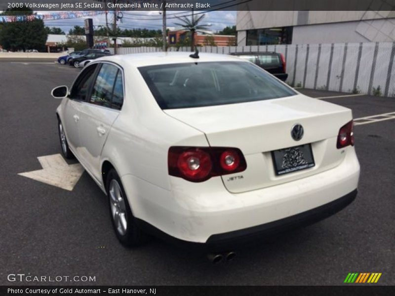 Campanella White / Anthracite Black 2008 Volkswagen Jetta SE Sedan