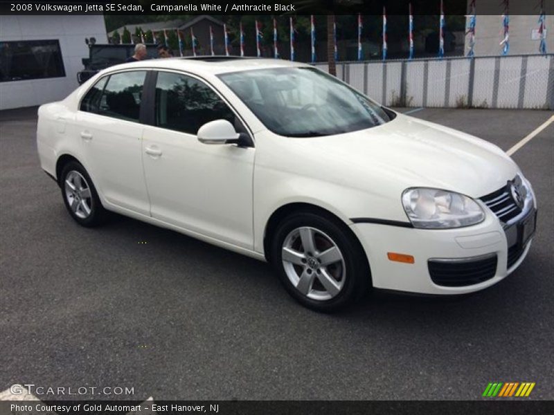 Campanella White / Anthracite Black 2008 Volkswagen Jetta SE Sedan