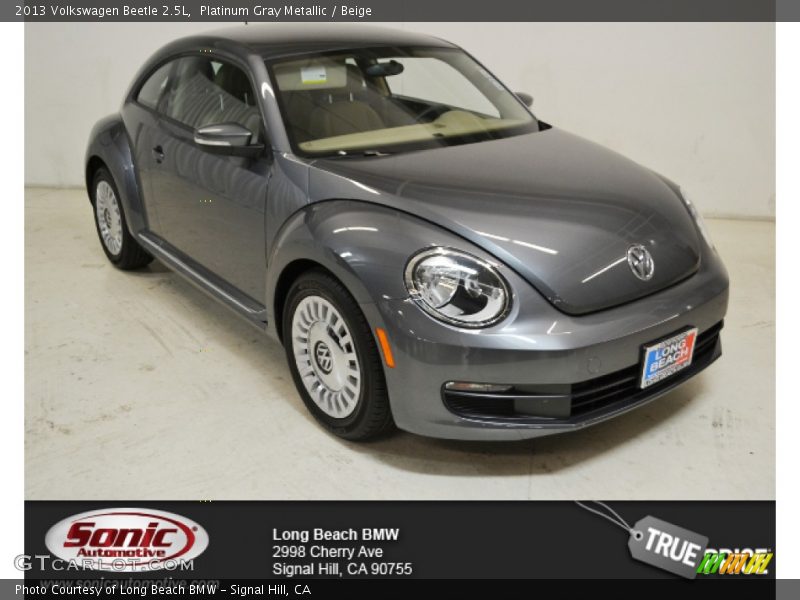 Platinum Gray Metallic / Beige 2013 Volkswagen Beetle 2.5L