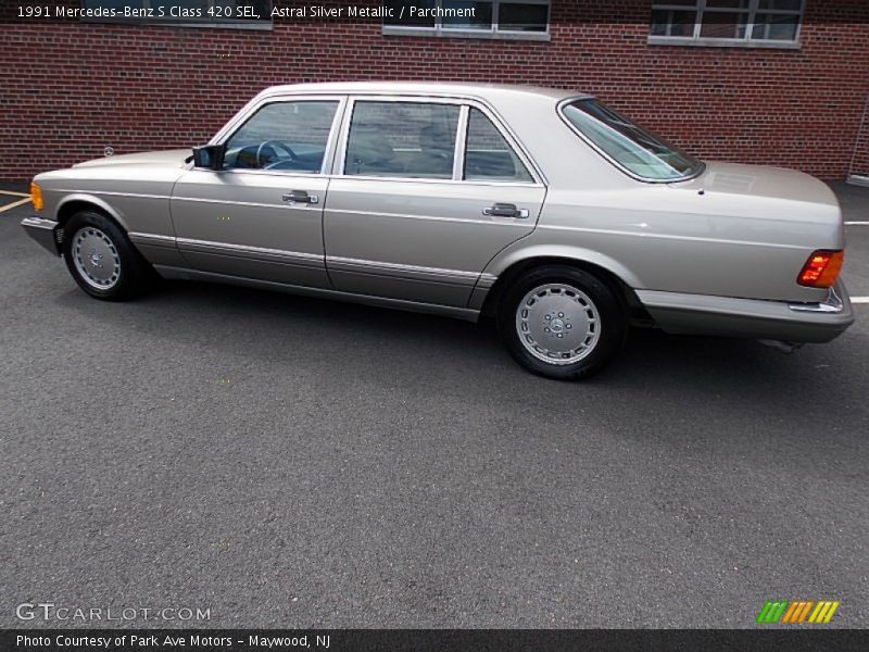 Astral Silver Metallic / Parchment 1991 Mercedes-Benz S Class 420 SEL