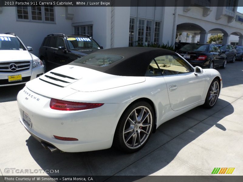 White / Luxor Beige 2013 Porsche 911 Carrera S Cabriolet