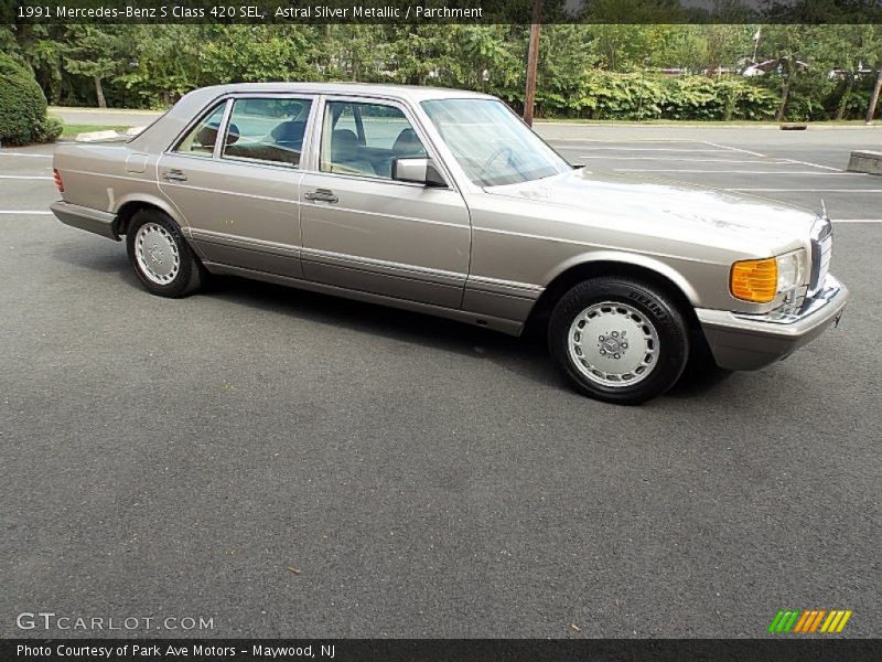 Astral Silver Metallic / Parchment 1991 Mercedes-Benz S Class 420 SEL