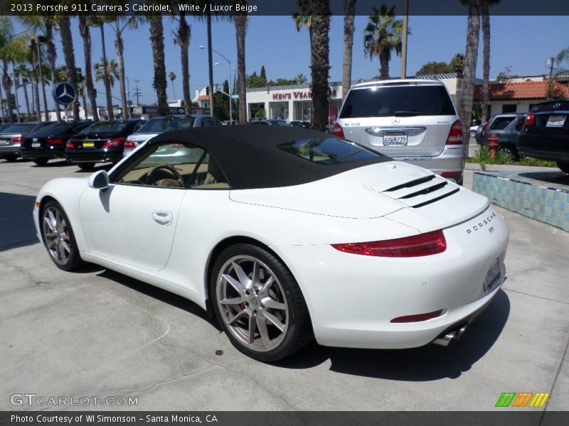 White / Luxor Beige 2013 Porsche 911 Carrera S Cabriolet