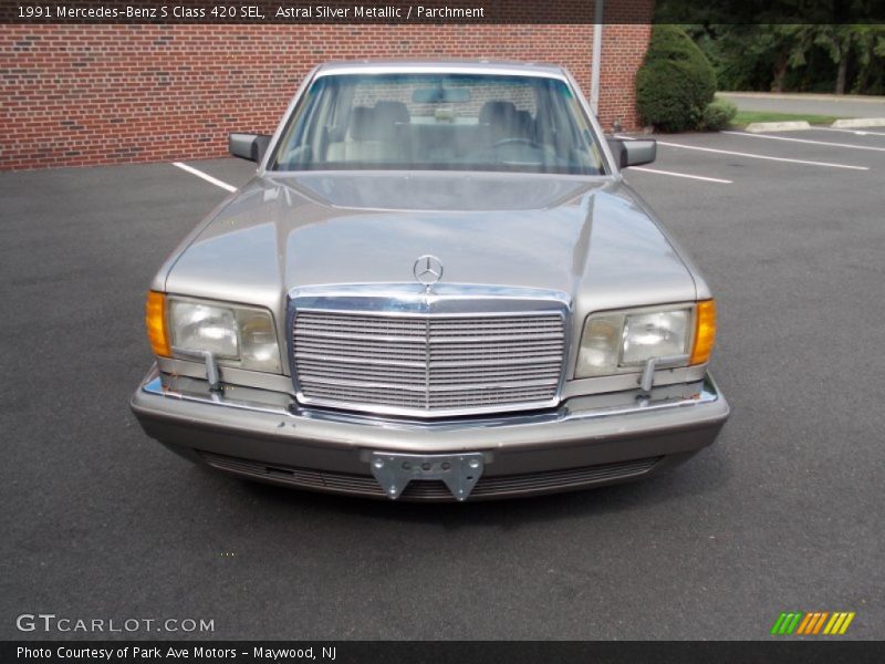 Astral Silver Metallic / Parchment 1991 Mercedes-Benz S Class 420 SEL