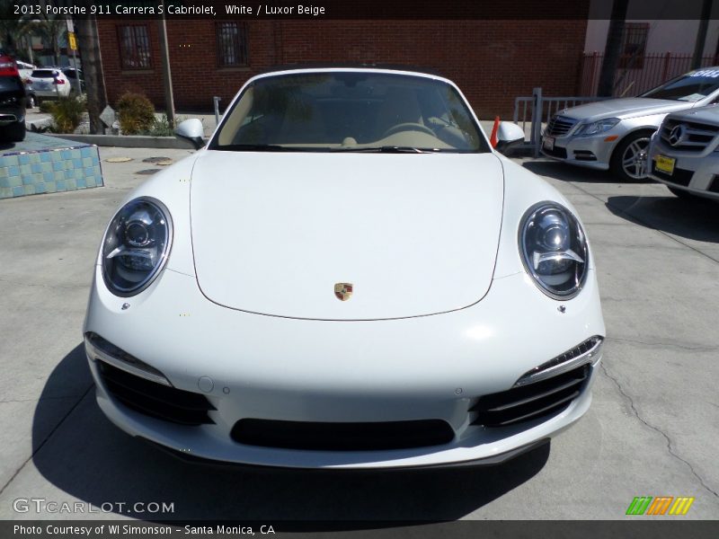 White / Luxor Beige 2013 Porsche 911 Carrera S Cabriolet