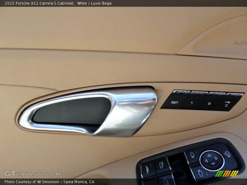 White / Luxor Beige 2013 Porsche 911 Carrera S Cabriolet
