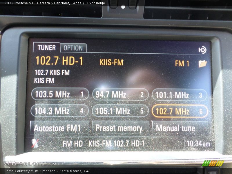 White / Luxor Beige 2013 Porsche 911 Carrera S Cabriolet