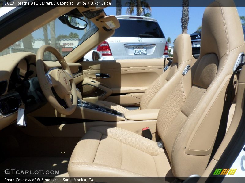 White / Luxor Beige 2013 Porsche 911 Carrera S Cabriolet