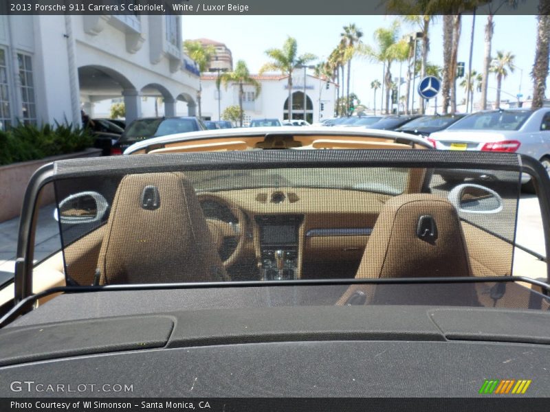 White / Luxor Beige 2013 Porsche 911 Carrera S Cabriolet