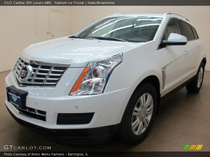 Platinum Ice Tricoat / Shale/Brownstone 2015 Cadillac SRX Luxury AWD