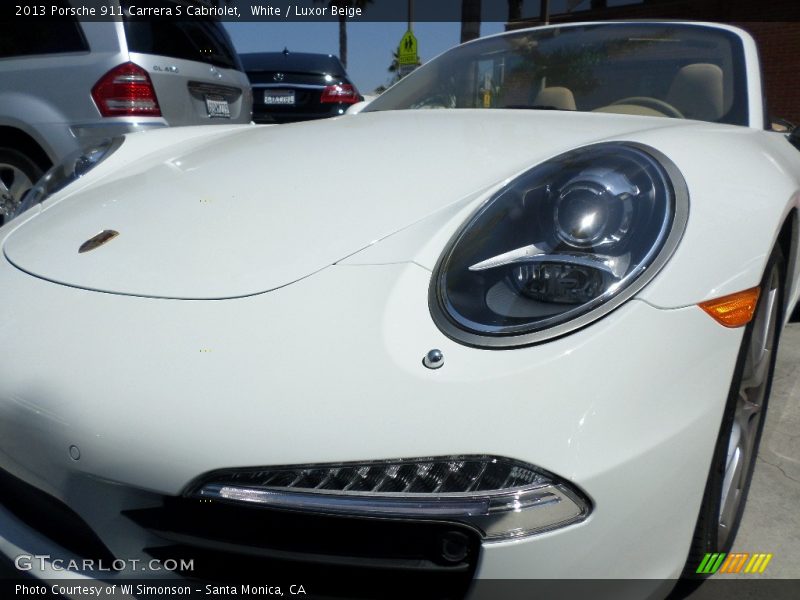White / Luxor Beige 2013 Porsche 911 Carrera S Cabriolet