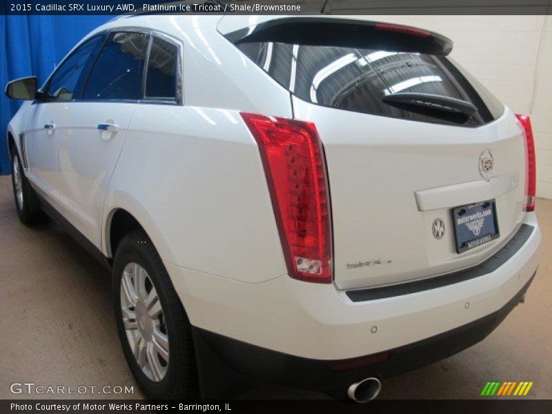 Platinum Ice Tricoat / Shale/Brownstone 2015 Cadillac SRX Luxury AWD