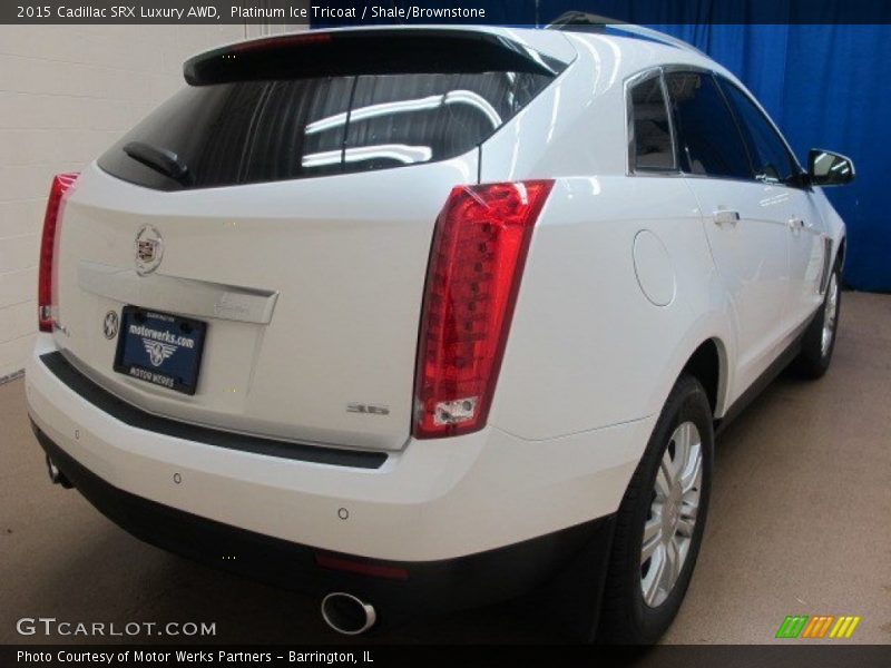 Platinum Ice Tricoat / Shale/Brownstone 2015 Cadillac SRX Luxury AWD